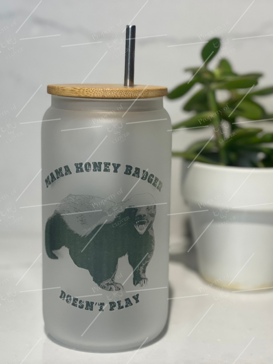 Mama Honey Badger (Glass)