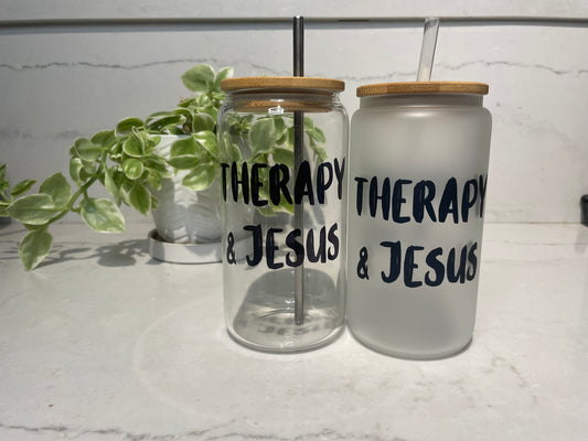 Therapy & Jesus (glass)