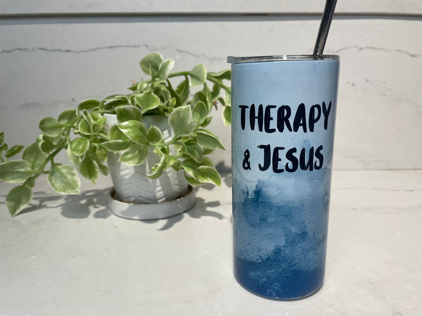 Therapy & Jesus (tumbler)