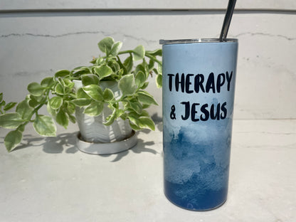 Therapy & Jesus (tumbler)