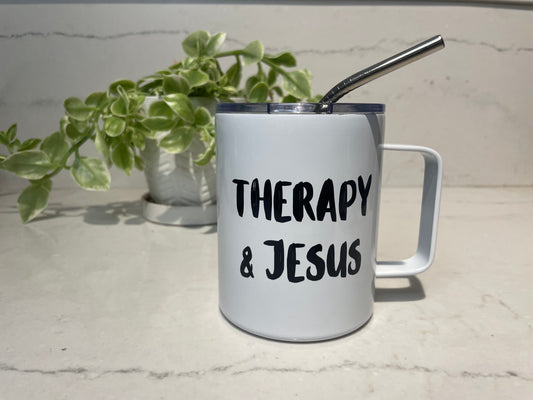 Therapy & Jesus (mug)