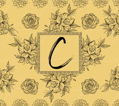 Custom Floral Monogram (20 oz.)