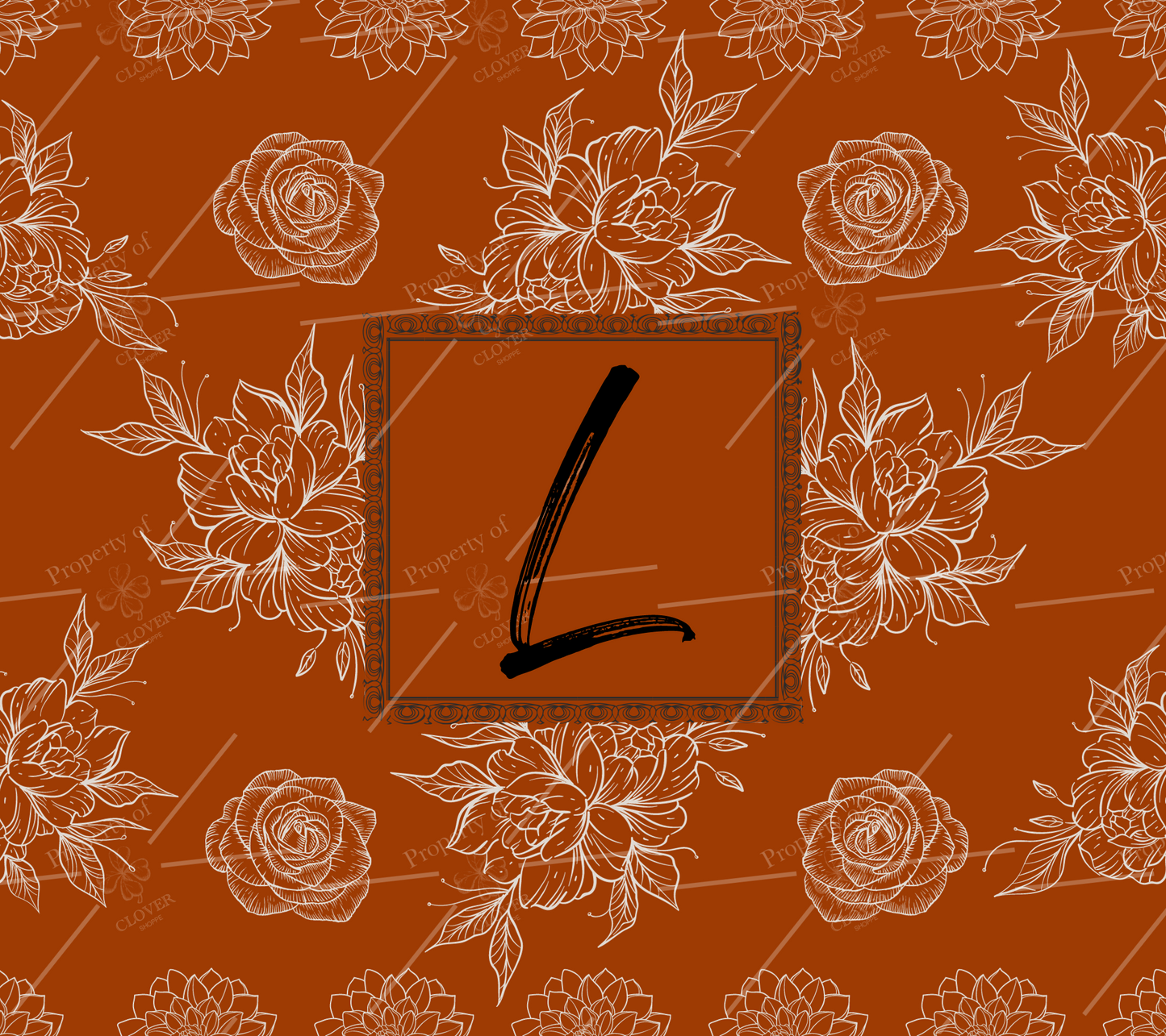 Custom Floral Monogram (15 oz.)