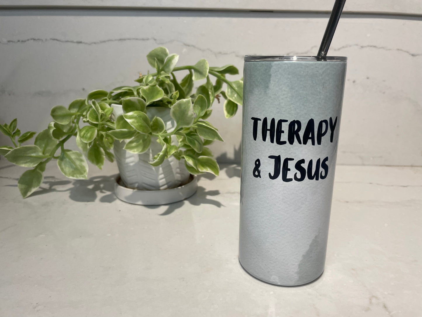 Therapy & Jesus (tumbler)