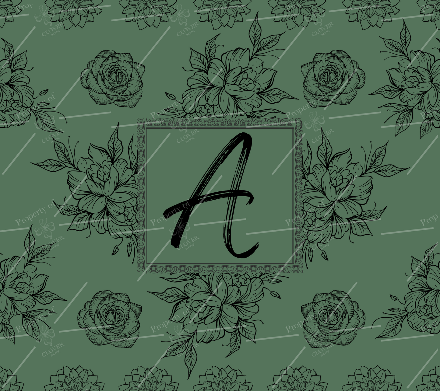 Custom Floral Monogram (20 oz.)